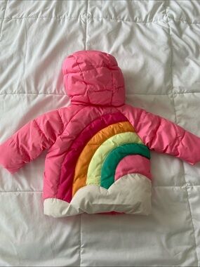Pink Rainbow Puffer Jacket